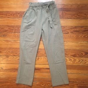 Olive cropped pants